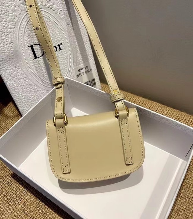 MINI DIOR BOBBY BAG Warm Taupe Box Calfskin S5109U Cream