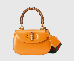 Gucci Small top handle bag with Bamboo 675797 yellow