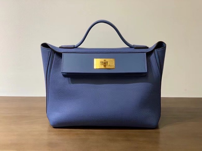 Hermes Kelly Original togo Leather Tote Bag H2424 Electro optic blue