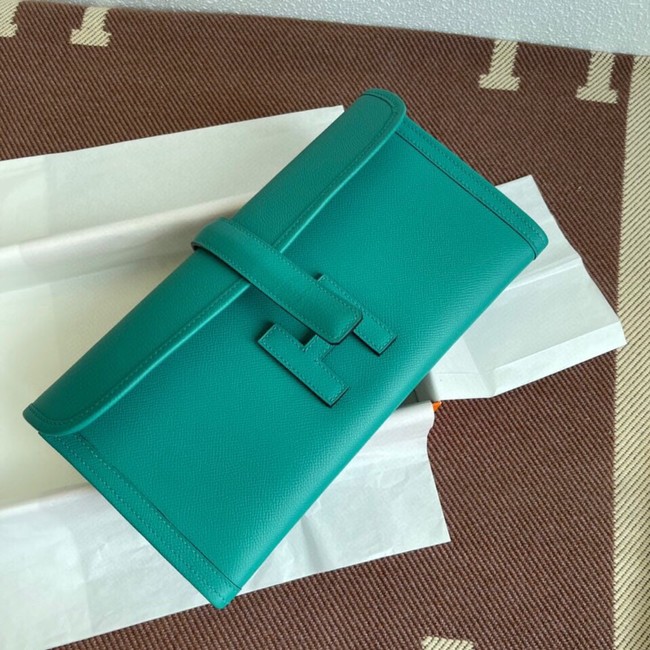 Hermes Original Espom Leather Clutch 37088 blue