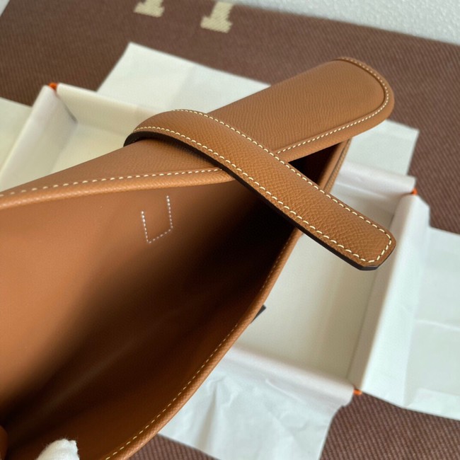 Hermes Original Espom Leather Clutch 37088 brown