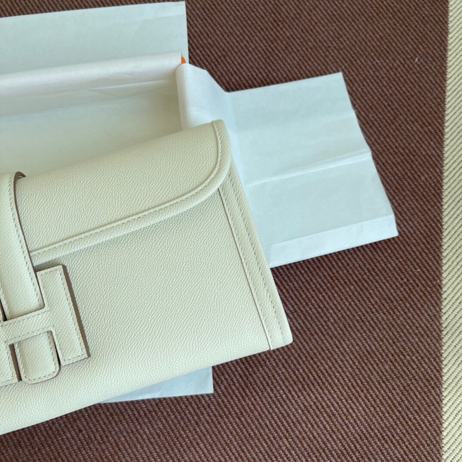 Hermes Original Espom Leather Clutch 37088 cream