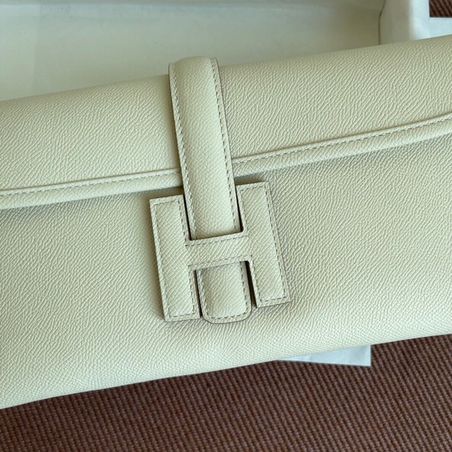 Hermes Original Espom Leather Clutch 37088 cream