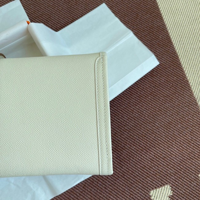 Hermes Original Espom Leather Clutch 37088 cream