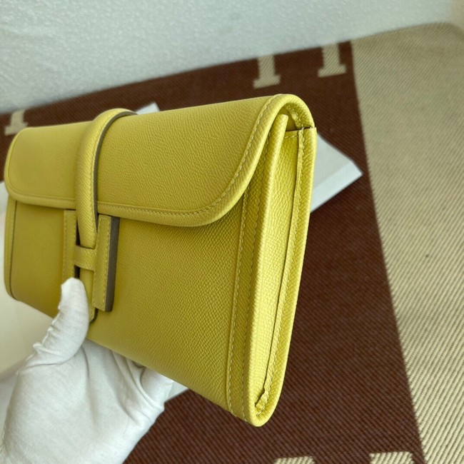 Hermes Original Espom Leather Clutch 37088 lemon