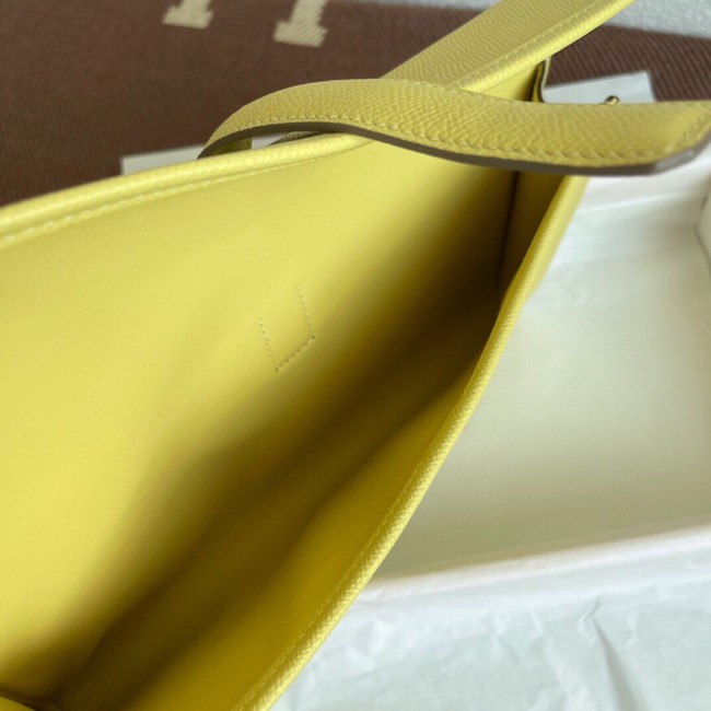 Hermes Original Espom Leather Clutch 37088 lemon