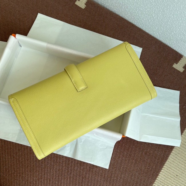 Hermes Original Espom Leather Clutch 37088 lemon