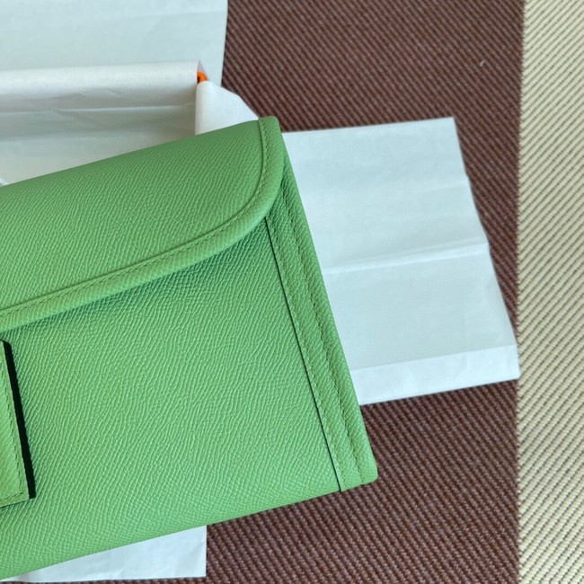 Hermes Original Espom Leather Clutch 37088 light green