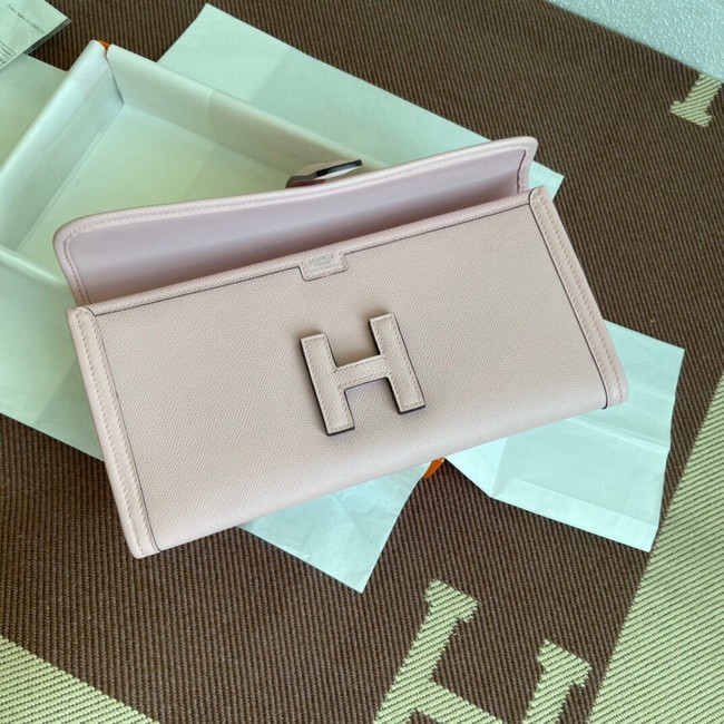 Hermes Original Espom Leather Clutch 37088 light pink