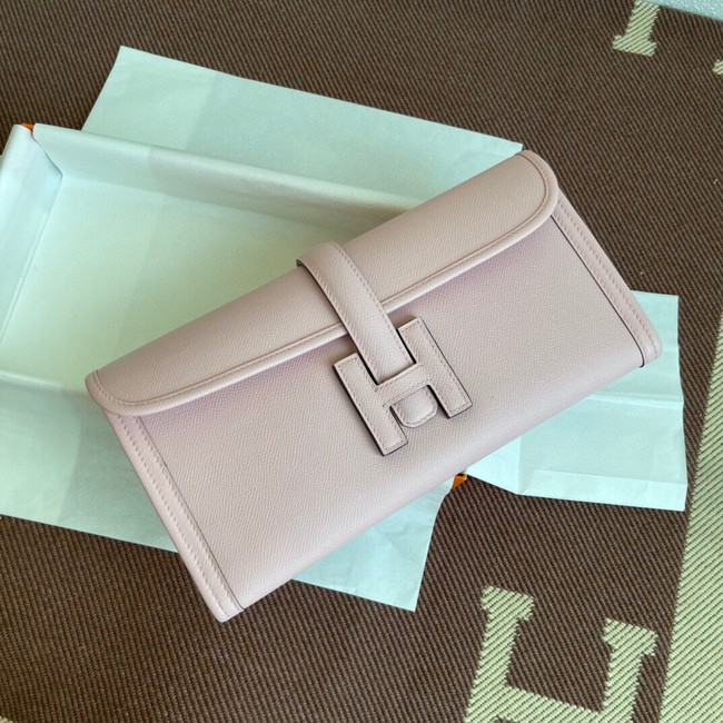 Hermes Original Espom Leather Clutch 37088 light pink