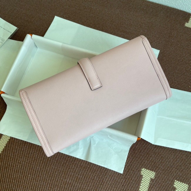 Hermes Original Espom Leather Clutch 37088 light pink