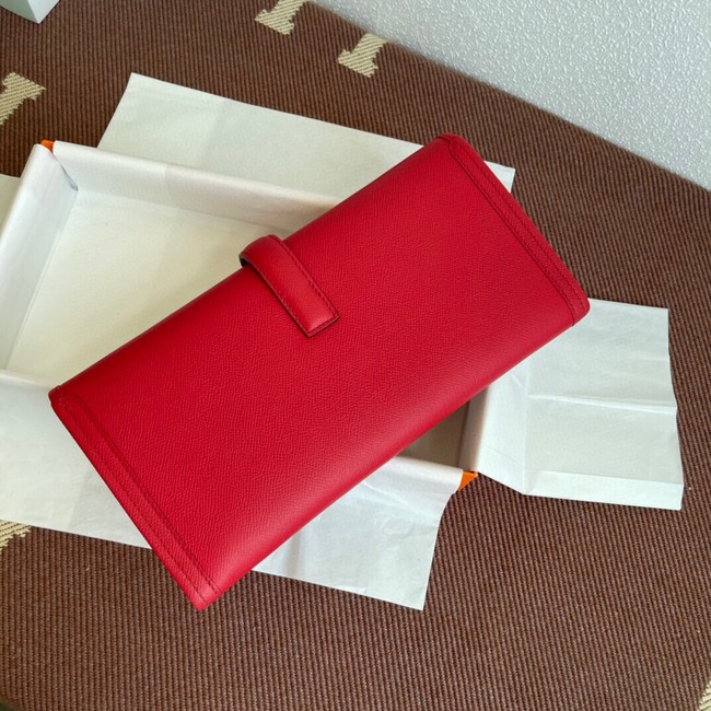 Hermes Original Espom Leather Clutch 37088 red