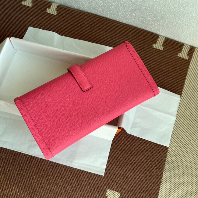 Hermes Original Espom Leather Clutch 37088 rose