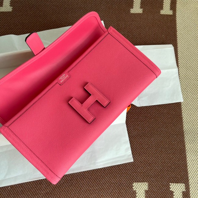 Hermes Original Espom Leather Clutch 37088 rose