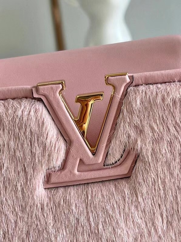 Louis Vuitton CAPUCINES BB M48865 pink Mink hair
