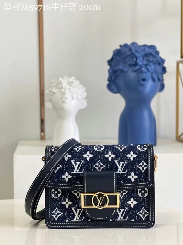 Louis Vuitton DAUPHINE PM M59480 Navy Blue