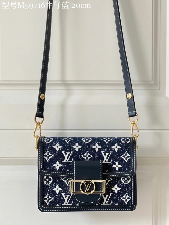 Louis Vuitton DAUPHINE PM M59480 Navy Blue