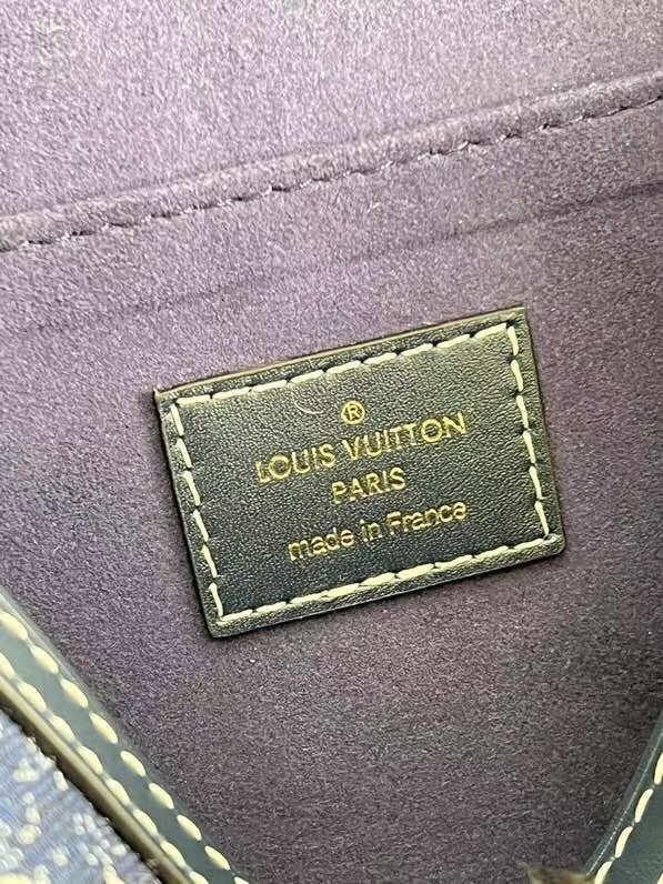 Louis Vuitton Monogram denim DAUPHINE MM M59483 Navy Blue