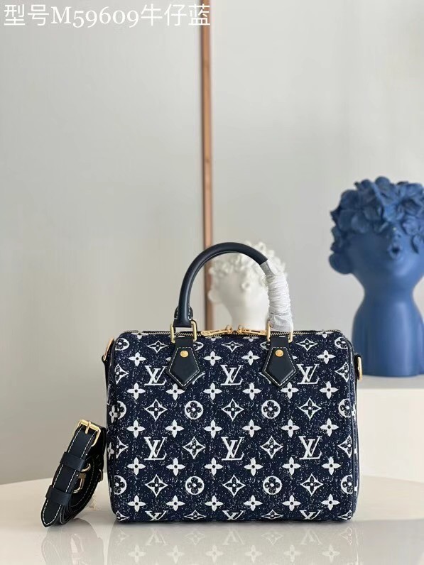 Louis Vuitton Monogram denim M59609 Navy Blue