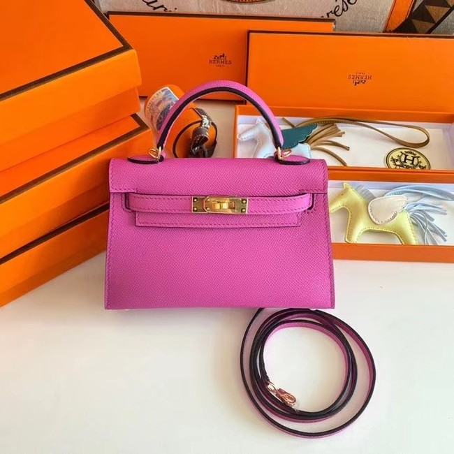 Hermes Kelly 19cm Shoulder Bags Epsom Leather KL19 Gold hardware Lavender