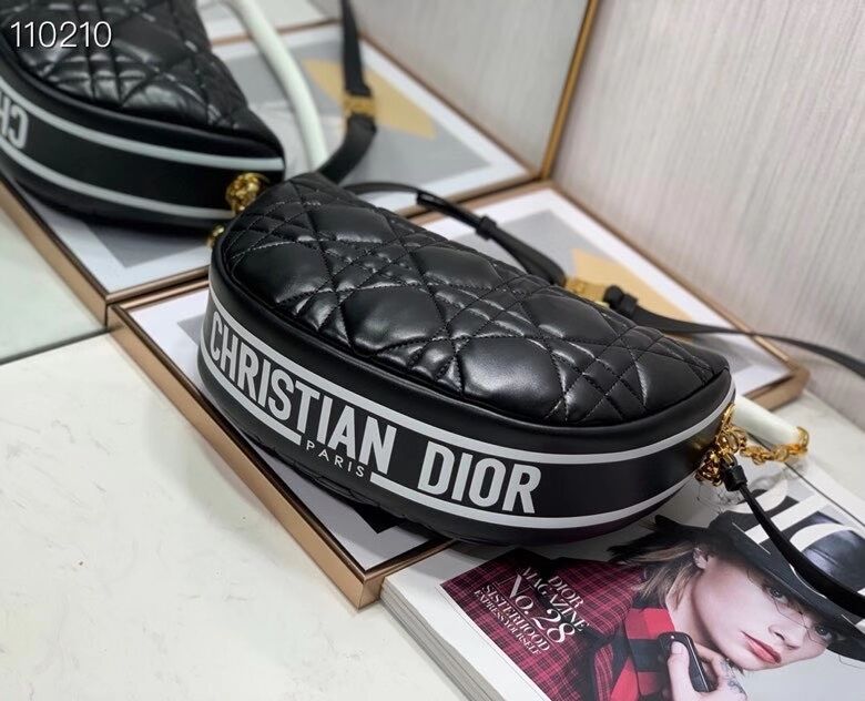 DIOR Shoulder Bag Cannage Lambskin C0616 black