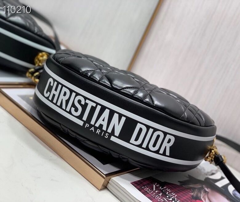 DIOR Shoulder Bag Cannage Lambskin C0616 black