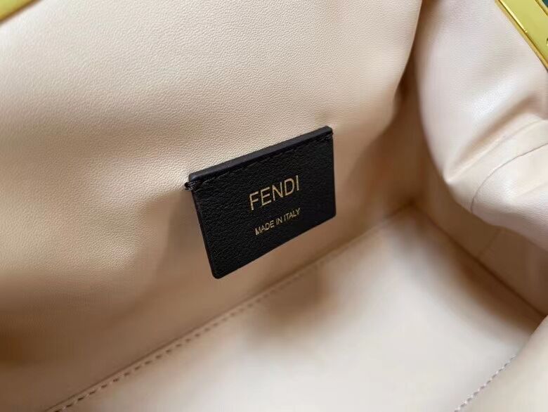 FENDI FIRST SMALL flannel bag with embroidery 8BP129A Beige