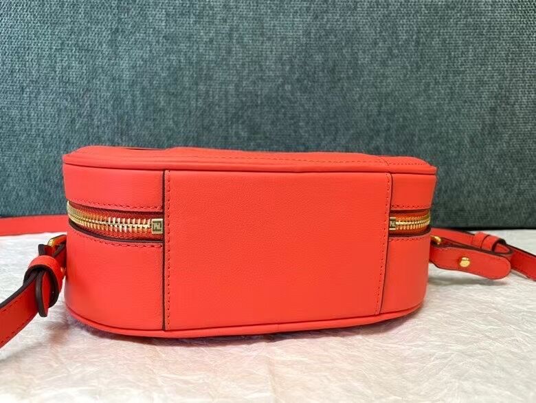 FENDI MINI CAMERA CASE leather and suede mini-bag 8BS058AH red