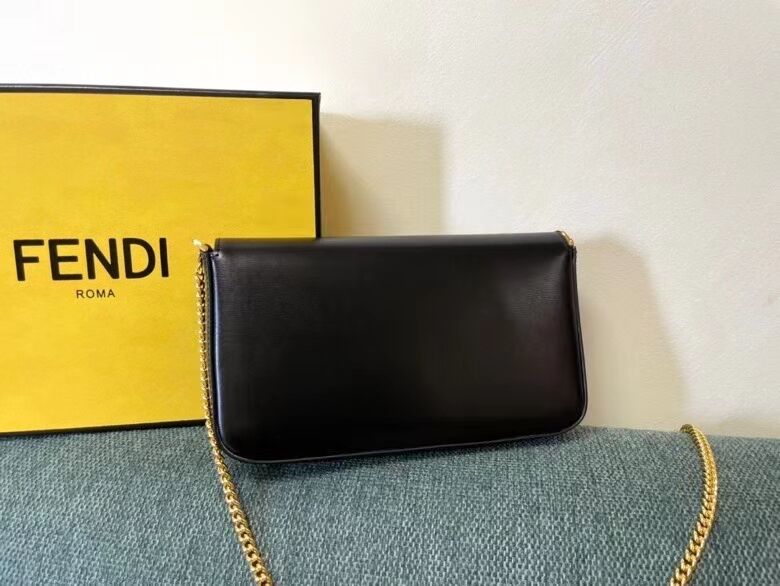FENDI WALLET ON CHAIN WITH POUCHES leather mini-bag 8BS032 black
