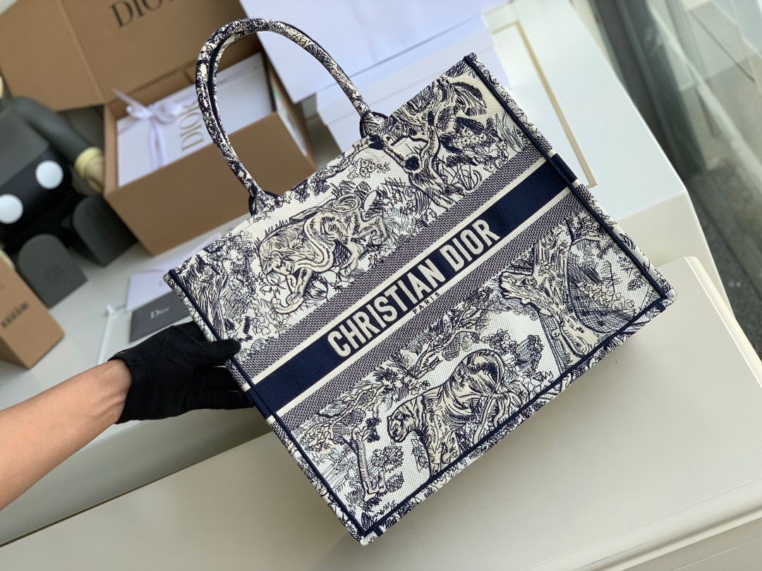 DIOR BOOK TOTE BAG TOILE DE JOUY M1286ZT Customized Name