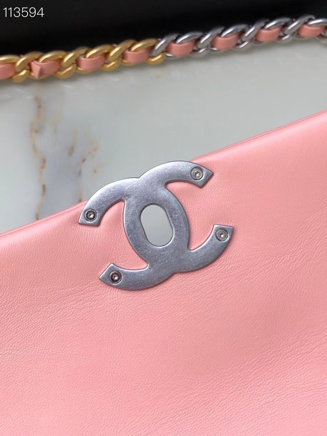 CHANEL Lambskin 19 Flap Bag AS1160 AS1161 light pink