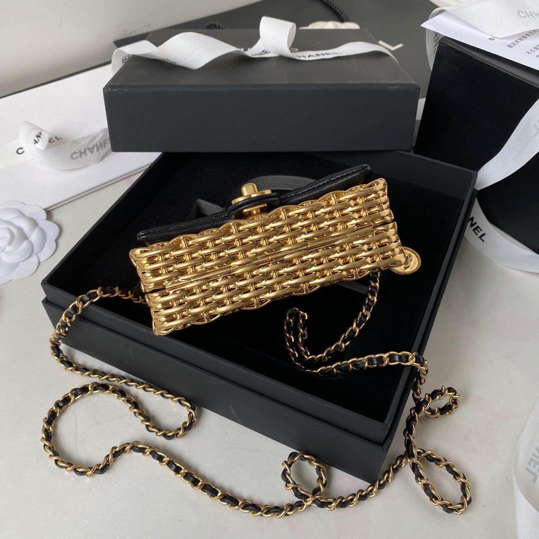 Chanel 23C Original Leather AS3717 Black & Gold-Tone 