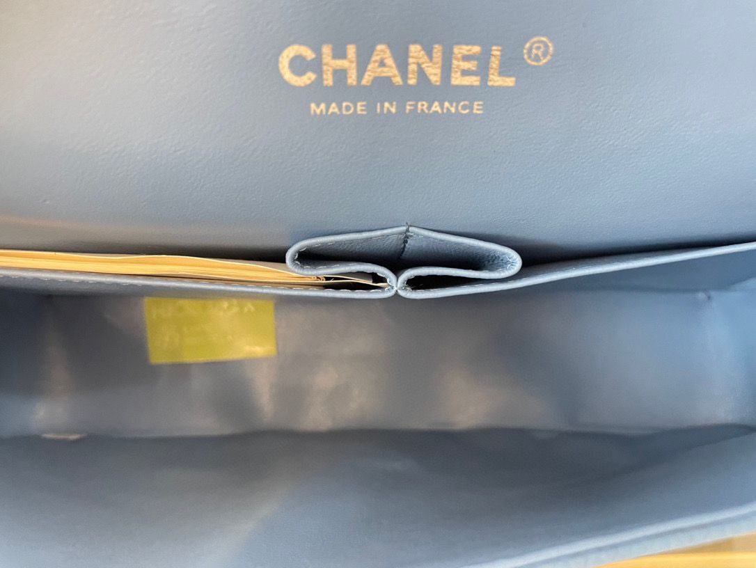 Chanel 2.55 Original Leather Flap Bag 1112 Light Blue with Silver Hardware