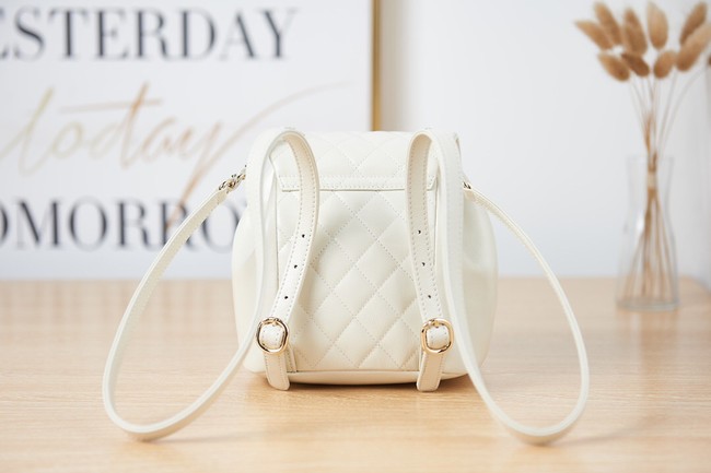 Chanel Backpack Sheepskin Original Leather AS2908 white 