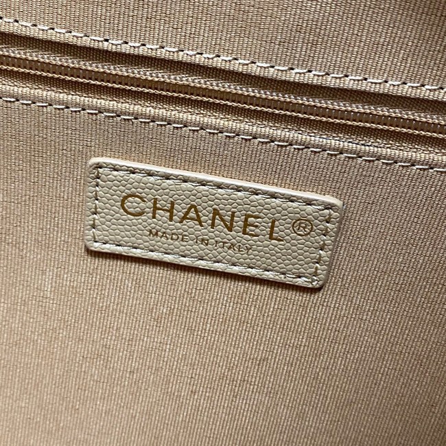 Chanel Flap Shoulder Bag Grained Calfskin AS3002 apricot