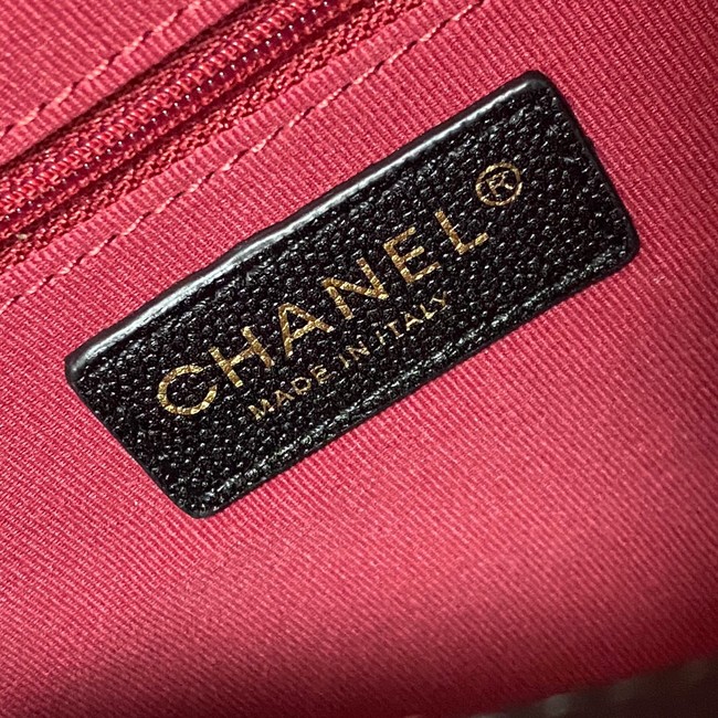 Chanel Flap Shoulder Bag Grained Calfskin AS3002 black