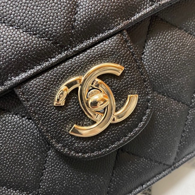 Chanel Flap Shoulder Bag Grained Calfskin AS3002 black