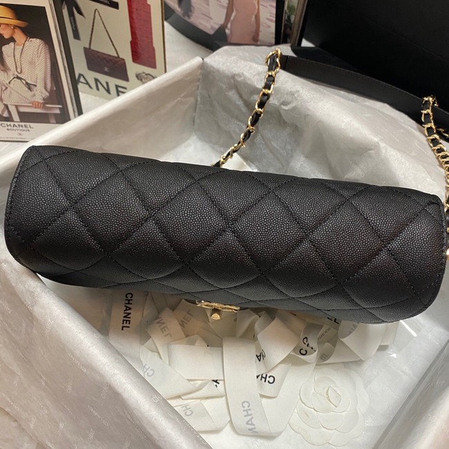 Chanel Flap Shoulder Bag Grained Calfskin AS3002 black