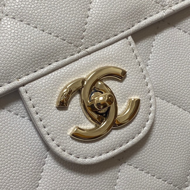 Chanel Flap Shoulder Bag Grained Calfskin AS3003 white