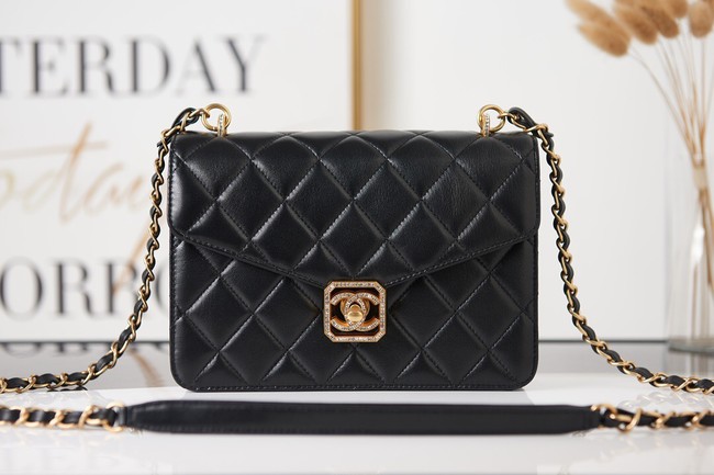 Chanel Lambskin FLAP BAG AS2840 black