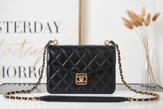 Chanel Lambskin FLAP BAG AS2840 black