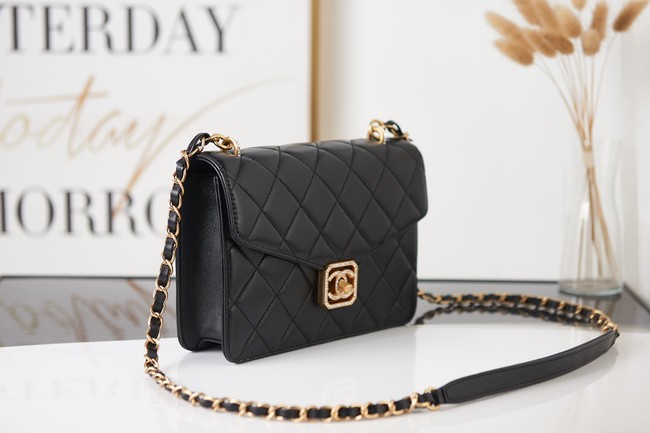 Chanel Lambskin FLAP BAG AS2840 black