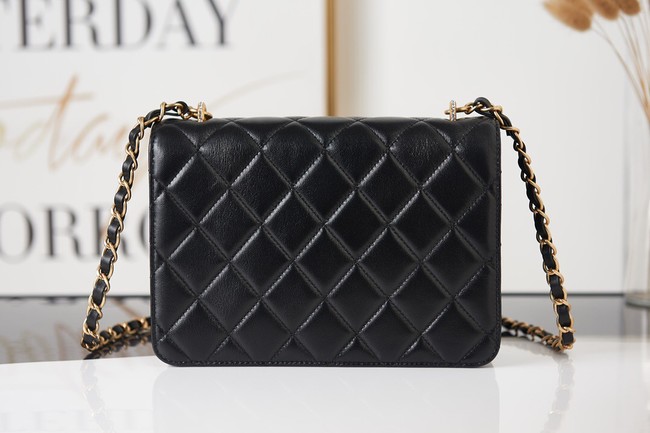 Chanel Lambskin FLAP BAG AS2840 black