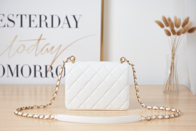 Chanel SMALL FLAP BAG AS2840 white