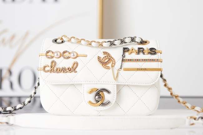 Chanel SMALL FLAP BAG AS2979 white