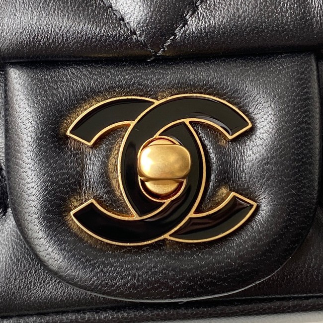 Chanel SMALL Lambskin FLAP BAG AS1792 black