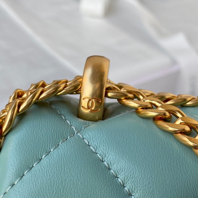 Chanel SMALL Lambskin FLAP BAG AS1792 light blue