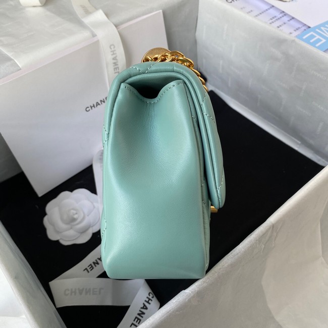 Chanel SMALL Lambskin FLAP BAG AS1792 light blue