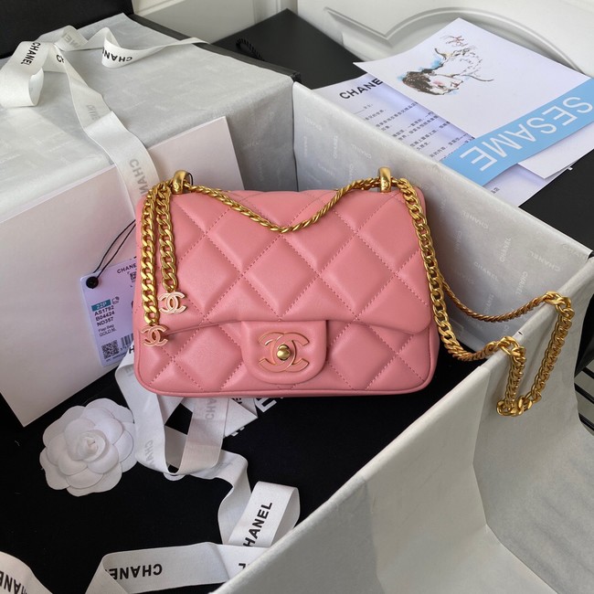 Chanel SMALL Lambskin FLAP BAG AS1792 pink