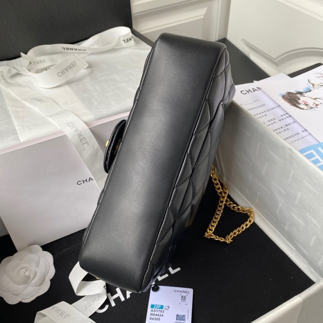 Chanel SMALL Lambskin FLAP BAG AS1793 BLACK